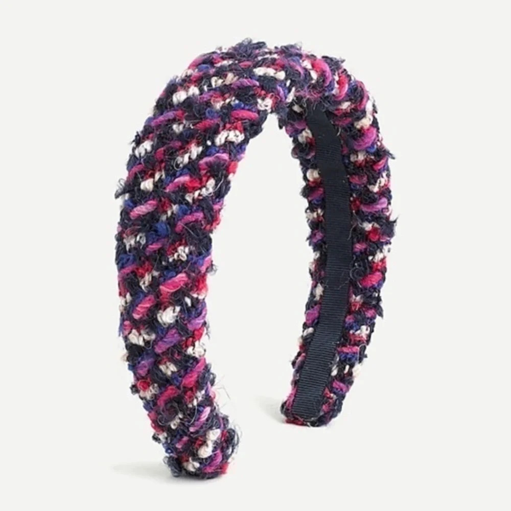 J. Crew Wide Wool Headband In Confetti Tweed